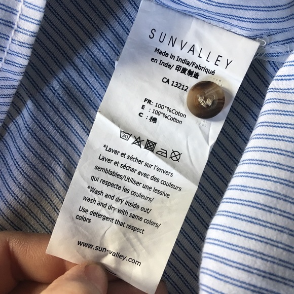 Pinstripe Blue & White Button Down NWT - Picture 7 of 7